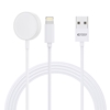 Picture of Tech-Protect Tech-Protect UltraBoost 2in1 Magnetic Charger with USB-C / Lightning Cables for Apple Watch 1.5m - White