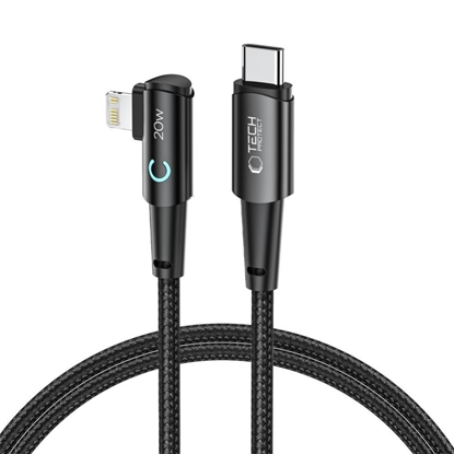 Attēls no Tech-Protect Tech-Protect UltraBoost L Cable Lightning (angled) / USB-C (straight) PD 20W 3A 1m - gray