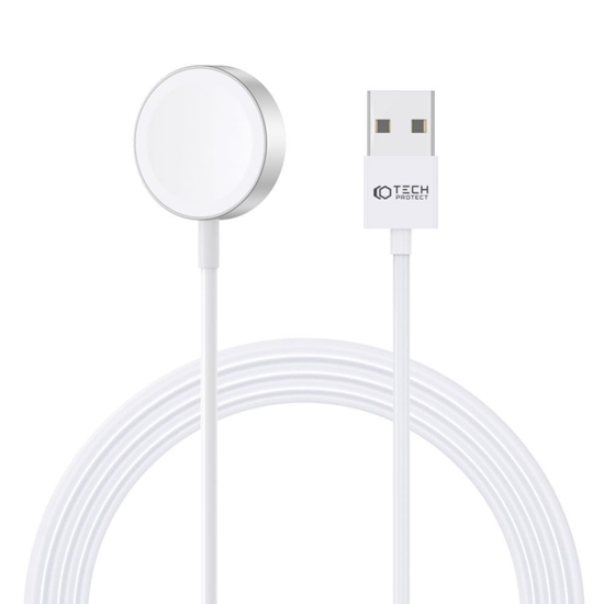 Picture of Tech-Protect Tech-Protect UltraBoost Magnetic Inductive Charger with USB-A Connector for Apple Watch 1.2m - White