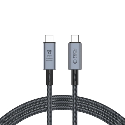 Attēls no Tech-Protect Tech-Protect UltraBoost Max USB-C 4.0 / USB-C 4.0 PD 240W 8K 40Gbps 2m cable - gray