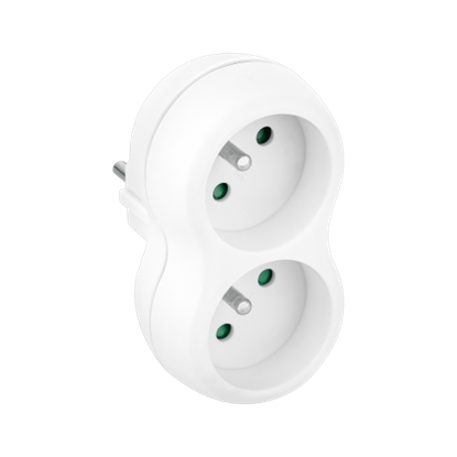 Attēls no Tīkla sadalītājs x 2 kontaktligzdas ar zemējumu | R-20CA