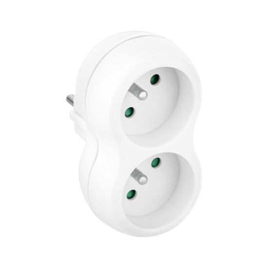 Picture of Tīkla sadalītājs x 2 kontaktligzdas ar zemējumu | R-20CA