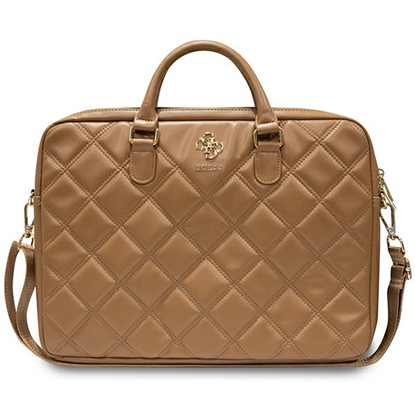 Изображение Torba Guess Guess Quilted 4G Computer Bag - Torba na notebooka 15" / 16" (brzowy)