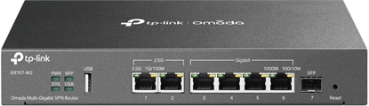 Attēls no Tp-Link Omada ER707-M2 ar vadiem pievienojams rūteris 2.5 Gigabit Ethernet, Ātrais Ethernet, Tīkls Gigabit Ethernet Melns
