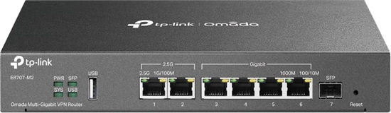 Picture of Tp-Link Omada ER707-M2 ar vadiem pievienojams rūteris 2.5 Gigabit Ethernet, Ātrais Ethernet, Tīkls Gigabit Ethernet Melns
