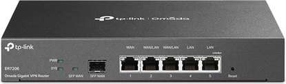 Изображение Tp-Link TL-ER7206 ar vadiem pievienojams rūteris Tīkls Gigabit Ethernet Melns