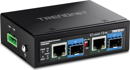Picture of Trendnet 2-Port Industrial SFP to Gigabit PoE++ Media Conv.