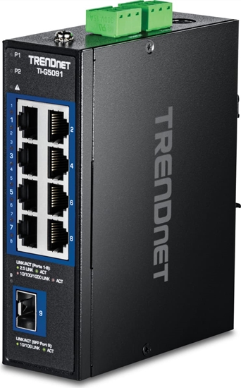 Изображение Trendnet 9-Port Industrial 2.5G DIN-Rail Switch with 10G SFP
