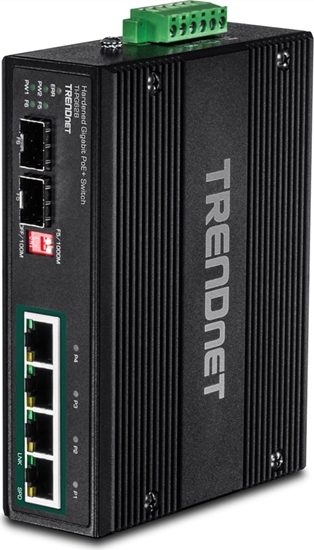 Изображение Trendnet Industrie Switch 4 Port Gbit Unman. L2 PoE+ Metall