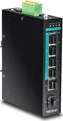 Attēls no Trendnet Industrie Switch 5 Port Gbit Unman. L2 PoE+ Metall