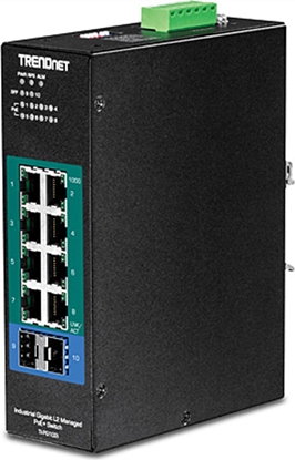 Изображение Trendnet Switch 10-port Industrial Gbit PoE+ L2 metall IP30