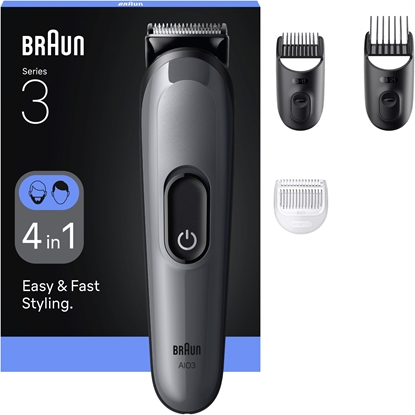 Attēls no Braun 4-in-1 Grooming Kit | All-in-One Series 3 AIO3500 | Cordless | Number of length steps 14 | Black