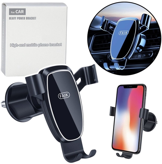 Picture of Uchwyt Samochodowy Grawitacyjny Na Telefon Do Kratki Wentylacyjnej Czarny