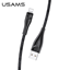 Picture of USAMS Kabel pleciony U41 lightning 3m 2A czarny|bl