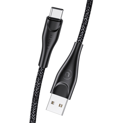 Picture of USAMS Kabel pleciony U41 USB-C 1m 2A czarny|black 