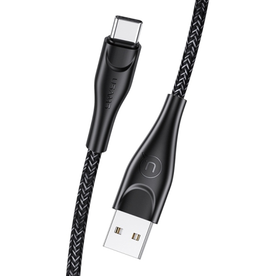 Picture of USAMS Kabel pleciony U41 USB-C 1m 2A czarny|black 