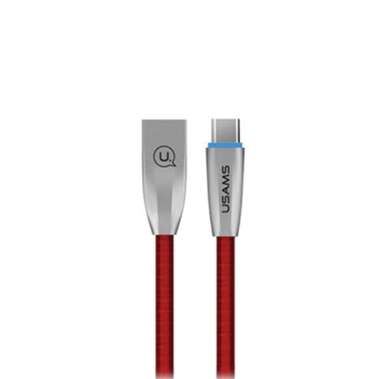 Picture of USAMS Kabel pleciony U-Light USB-C czerwony|red 1,
