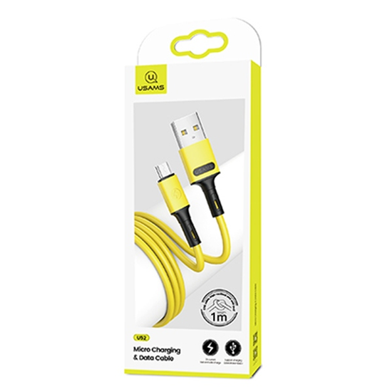 Picture of USAMS Kabel U52 microUSB 2A Fast Charge 1m żółty|y