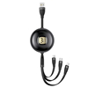 Picture of USAMS Kabel U69 3w1 1m czarny|black (lightning|mic