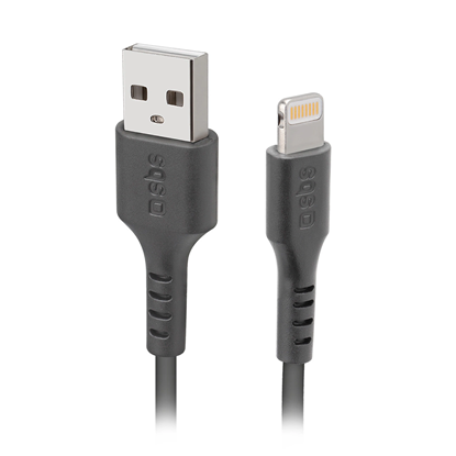 Attēls no USB - Lightning cable for data and charging Black