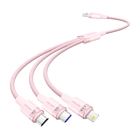 Изображение USB 2.0 A to 3-in-1 6A cable Vention CTRPG 1.5M (p