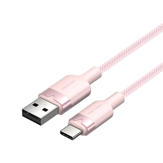 Picture of USB 2.0 A to USB-C 3A cable Vention CTNPH 2M (pink