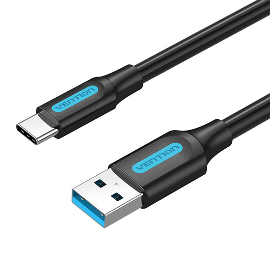 Picture of CABLE USB3.0 TO USB-C MALE/2M BLACK COZBH VENTION