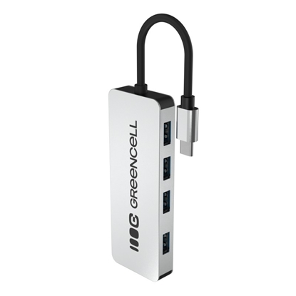 Picture of USB hubs Greencell 4 PORT USB-C 3.0