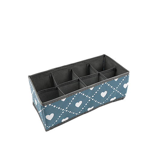 Picture of Uzglabāšanas kaste 28x14x10cm, 8 iedalījumi, zila