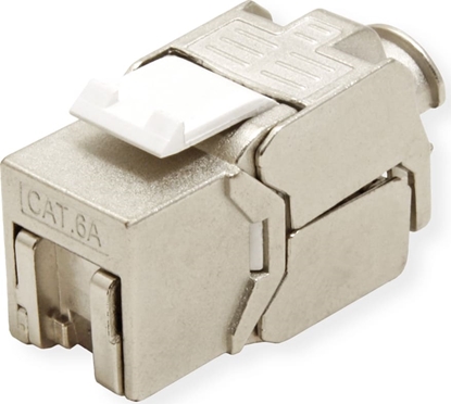 Attēls no Value Cat.6A (Class EA) Keystone, RJ-45, STP, tool-free, silver