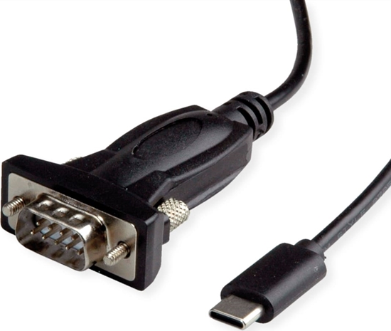Picture of Value Converter Cable USB Type C to Serial, black, 1.8 m