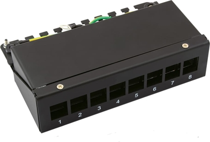 Picture of Value Keystone Module frame, 8 Ports, black