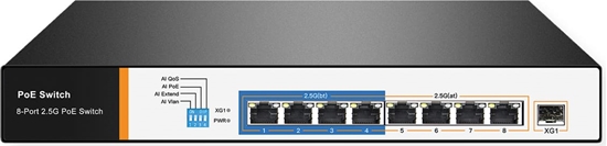 Picture of Value PoE++ 2.5 Gigabit Ethernet Switch, 8x Port (4xPoE++ & 4xPoE+) + 1 Uplink Port (10 GbE SFP+)