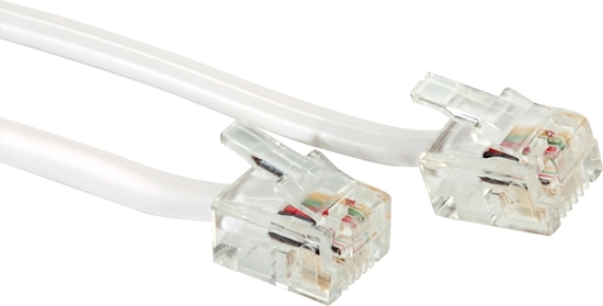 Picture of Value RJ-12 Cable, 6P4C, white, 6 m