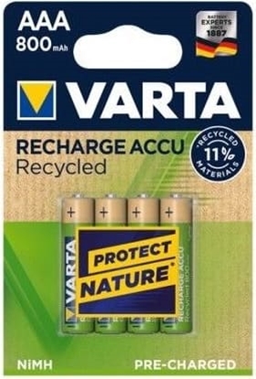 Picture of Varta Akku RECHARGE Recycled AAA HR03  800mAh           4St.