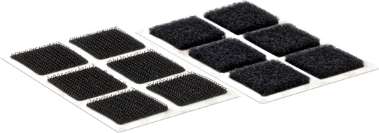 Picture of Velcro ® Klettquadrate Selbstklebend, Haken & Flausch 25mm x 25mm x 24 sets Schwarz