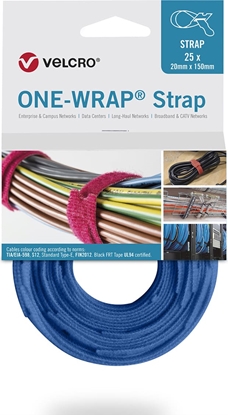 Attēls no Velcro ® One Wrap® Strap 20mm x 230mm, 25 Stück, blau