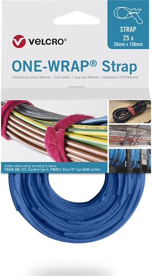 Picture of Velcro ® One Wrap® Strap 20mm x 230mm, 25 Stück, blau