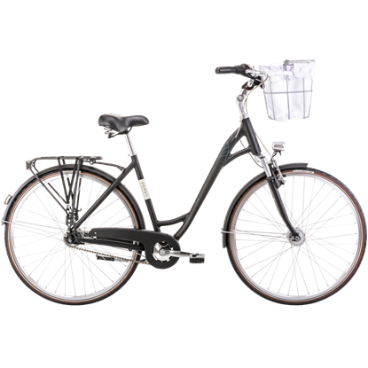 Picture of Velosipēds ROMET Art Deco Lux, ar priekšējo grozu, melns (L)