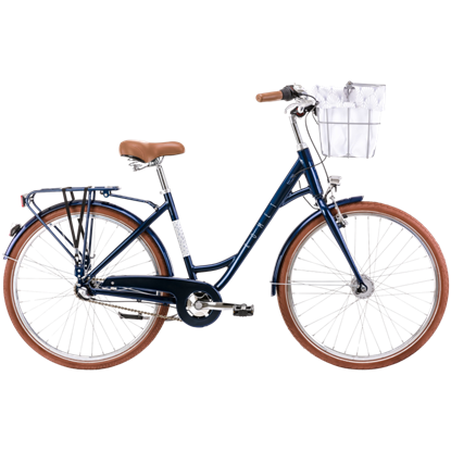 Attēls no Velosipēds ROMET Pop Art Classic, ar priekšējo grozu, tumši zils (M)
