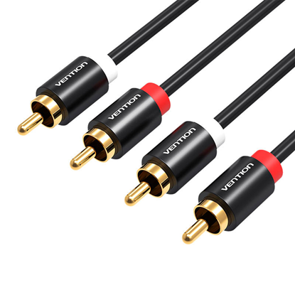 Picture of Vention Cable Audio 2xRCA male to 2xRCA male Vention VAB-R06-B200 2m (black)