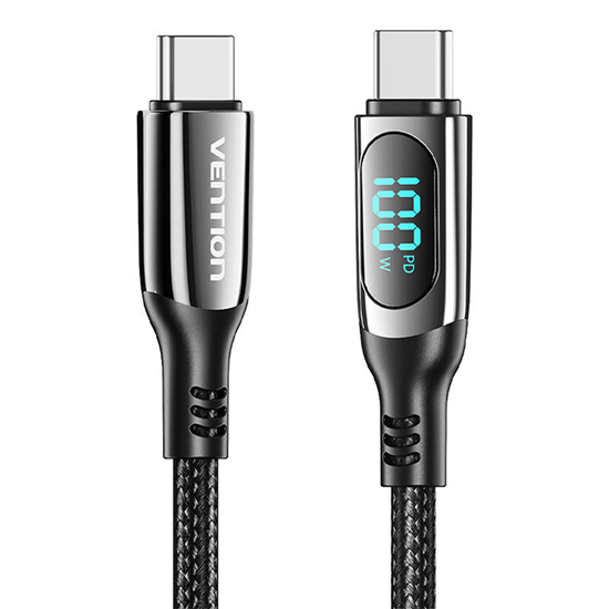Изображение Kabel USB Vention USB-C - USB-C 1.2 m Czarny (TAYBAV)