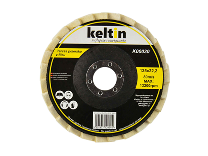 Attēls no Vēdekļveida slīp. disks filca 125x22mm Keltin