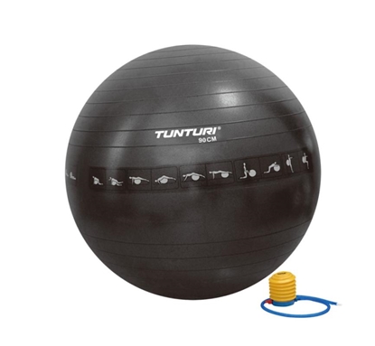 Picture of Vingrošanas bumba TUNTURI Gymball 55cm pretsprādziena, melna