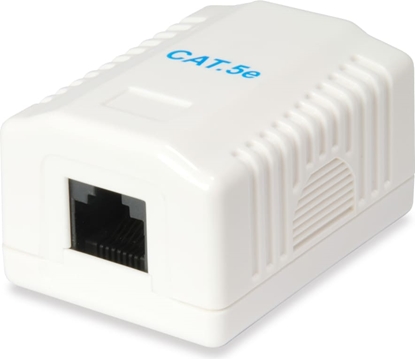 Attēls no Virsapmetuma montāžas kārba Cat.5e, 1x, UTP, balta