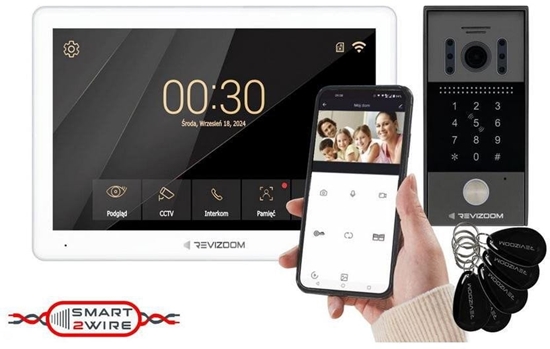 Picture of Wideodomofon REVIZOOM RM-T203HD WHITE/RC-212HD-CK1