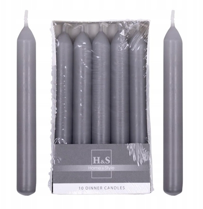 Attēls no wieca stoowa prosta DONAU HOME, 20x170 mm, 10 szt., grafitowa