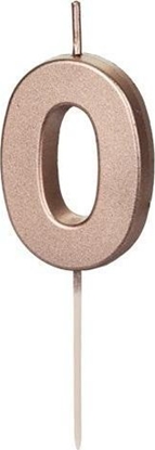 Picture of wieczka urodzinowa 0 róowe zoto 4.5cm