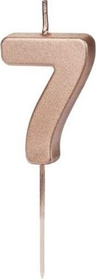 Изображение wieczka urodzinowa 7 róowe zoto 4.5cm
