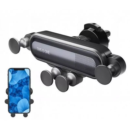 Picture of WoW O4 Octopus 4-Point Gravity Auto Fix Car Air Vent Grill Smartphone Holder (6.5 max) Black